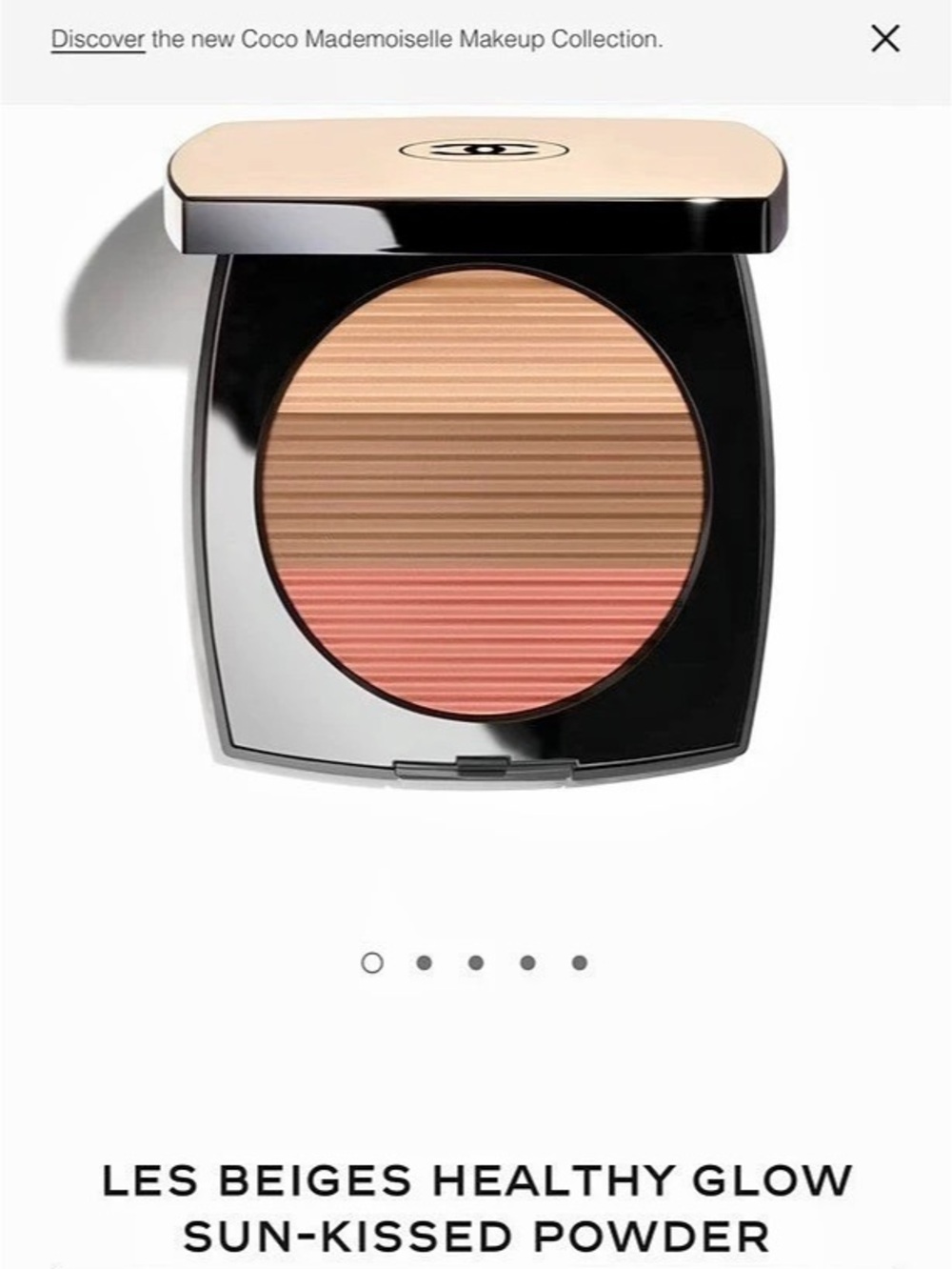CHANEL Les Beiges Healthy Glow Sun-Kissed Powder Bronzer in Light Coral